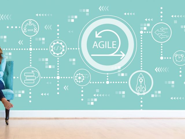 Agile concept with young woman